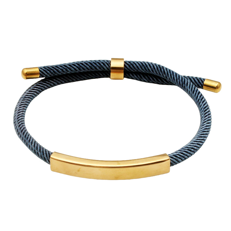 Europe and the United States cross-border stainless steel DIY woven bracelet holiday family inspirational phrase lettering titanium steel bracelet wholesale