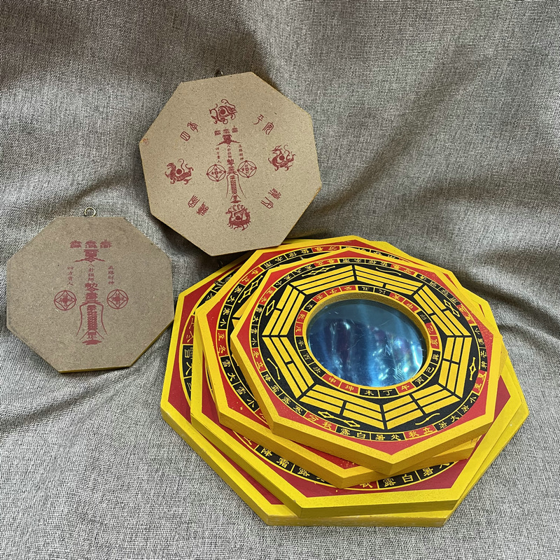 Factory supply 8 inch Four Seasons convex concave color Bagua compass Bagua pendant concave mirror convex mirror crafts