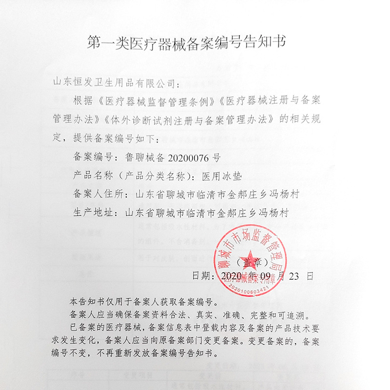 Haishi Hainuo Medical Ice Pad Perineal Cold Compress Patch Equipment Size Maternal Postpartum Natural Birth Cold Compress Pad Ice Bag Ice Patch