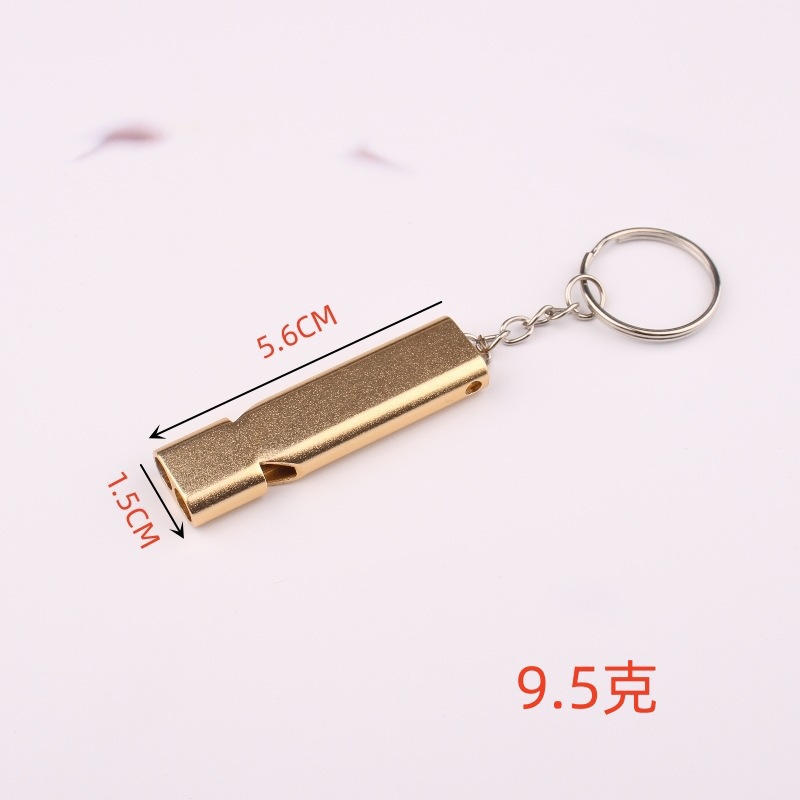 Outdoor Survival Emergency Aluminum Alloy Dual-Frequency Survival Whistle Pigeon Whistle Referee Whistle Double-Tube Aluminum Alloy Survival Whistle