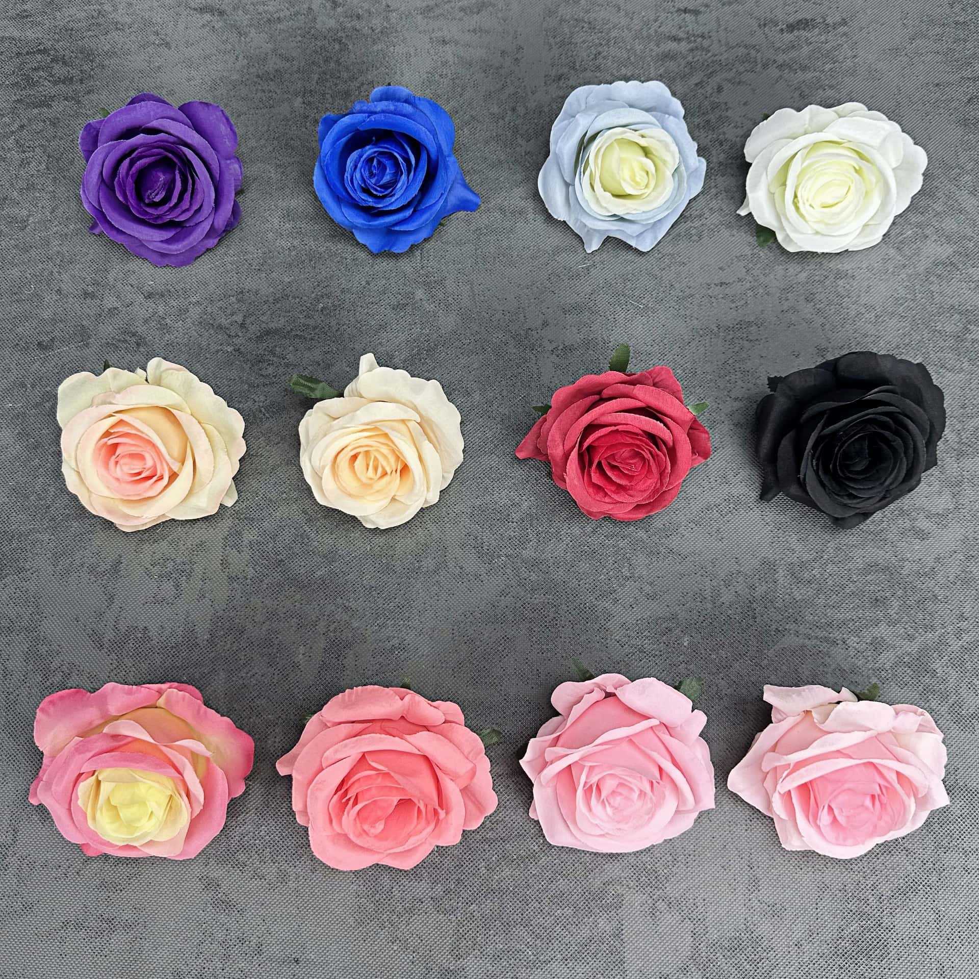 Simulation rose head wedding home background wall decoration simulation flower multi-color corsage cross-border fake flower in stock wholesale