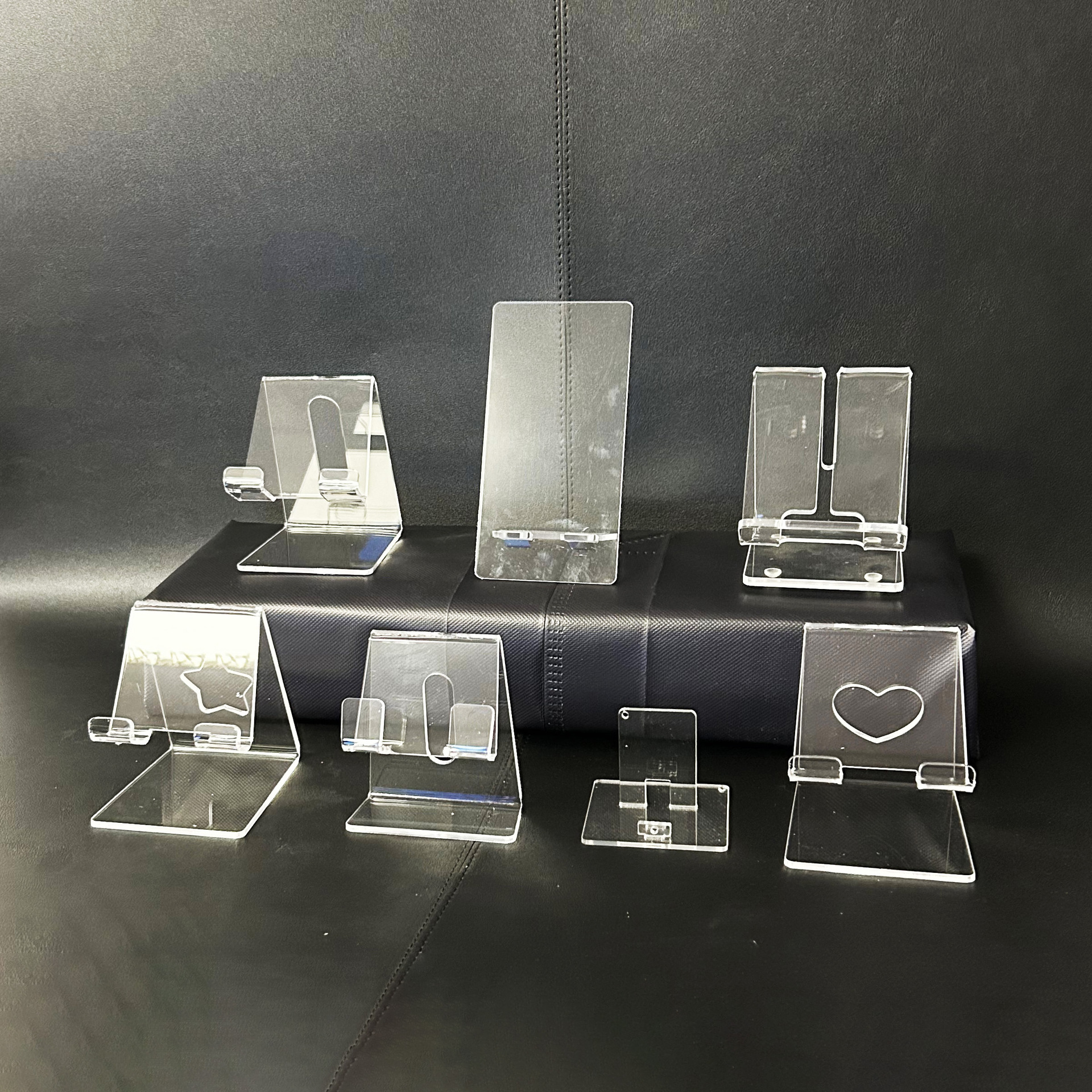 Прозрачная портативная подставка для телефона, складная, акриловая