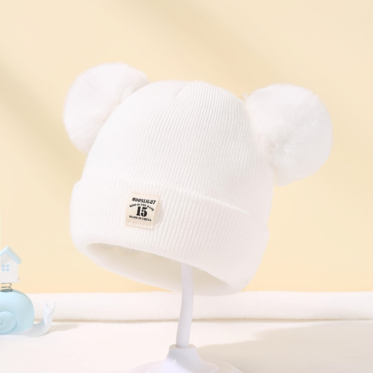 Autumn and winter baby hat warm male and female baby autumn and winter fetal hat infant newborn 0-12 months double layer