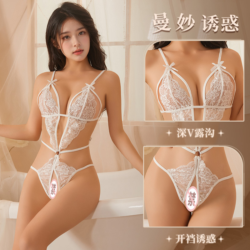 Sexy sexy lingerie small chest pajamas uniform temptation bed open-end free flirting hot passion midnight charm