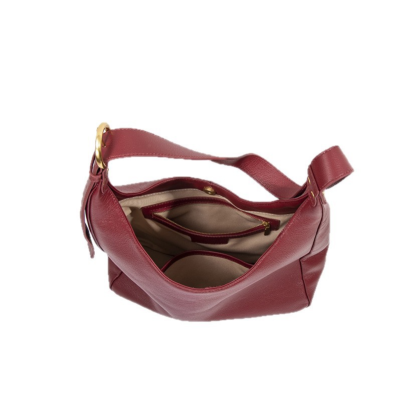 Niche Design High-End Tote Bag for Women Commuting Large Capacity Shoulder Crossbody Bag Retro Soft Leather Handbag