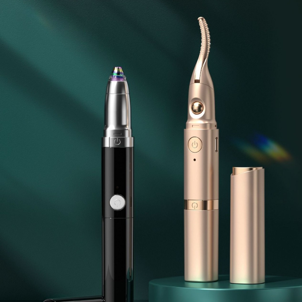 Electric Eyelash Curler, Electric Eyelash Curler, Long-Lasting Styling Eyelash Curler, Eyebrow Trimmer, Two-In-One New Model