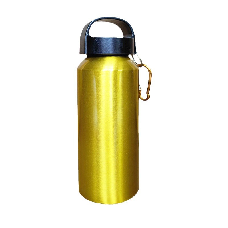 500ml Sports Water Bottle Aluminum Portable Outdoor Cycling Single-Layer Aluminum Cup Sports Simple Printed Logo