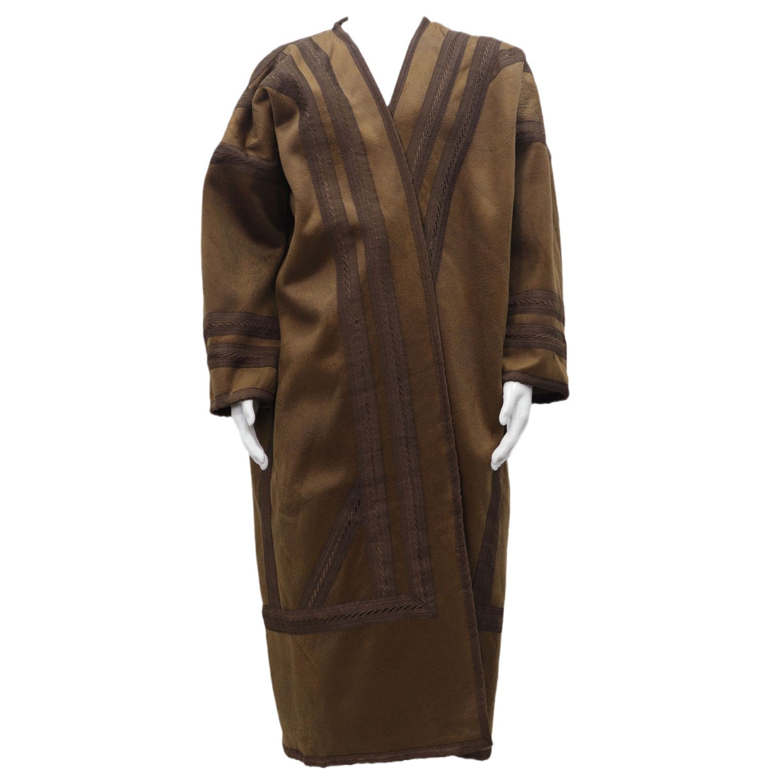 Cross-border Hot Sale Winter Thickened Long Suede Men's Robe Cardigan Warm Hooded Pocket Winter Robe in stock