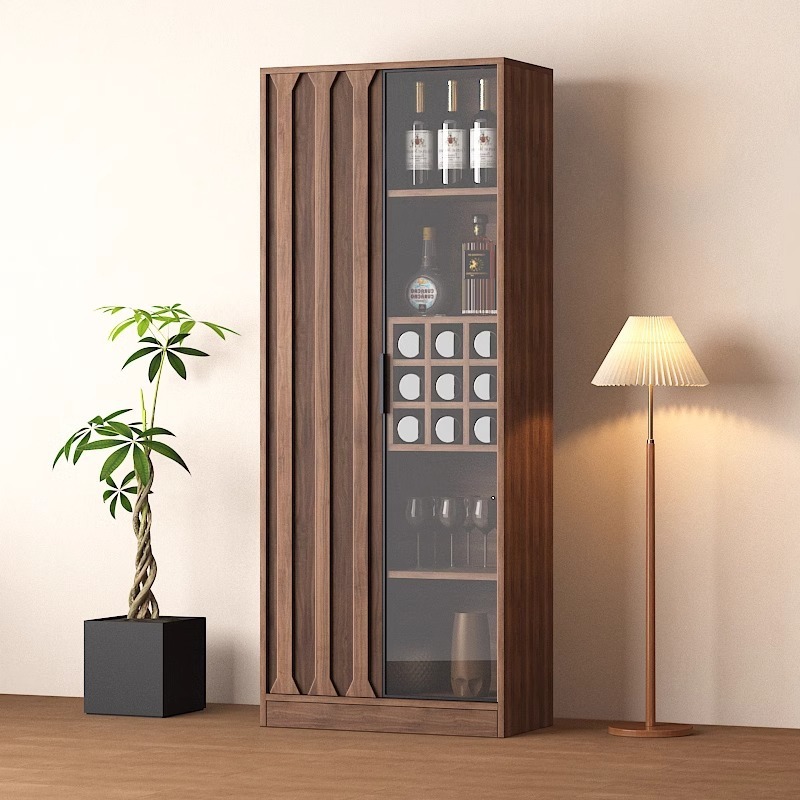 Новый Шкаф для Вина Гостиная Деревянный Настенный Шкаф Витрина Домашний Ретро Новый Китайский Стиль Стеклянная Дверь Хранения