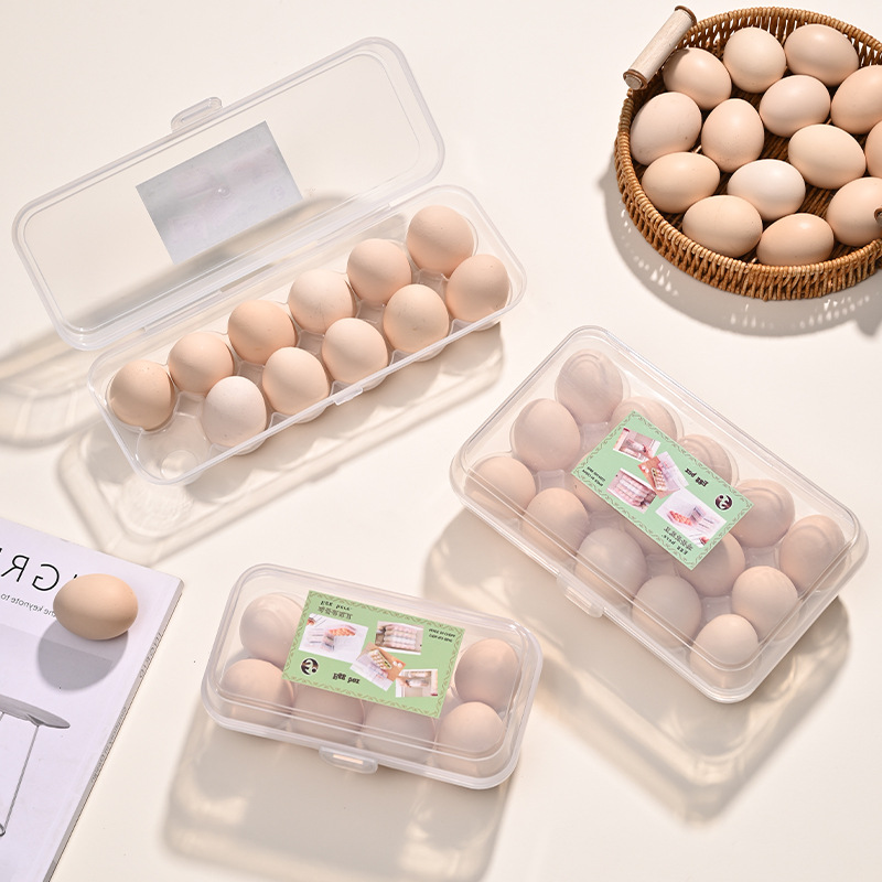 Simple Transparent 8-Grid, 12-Grid, 15-Grid Large-Capacity Egg Storage Box, Stackable and Not Easily Breakable, Egg Holder