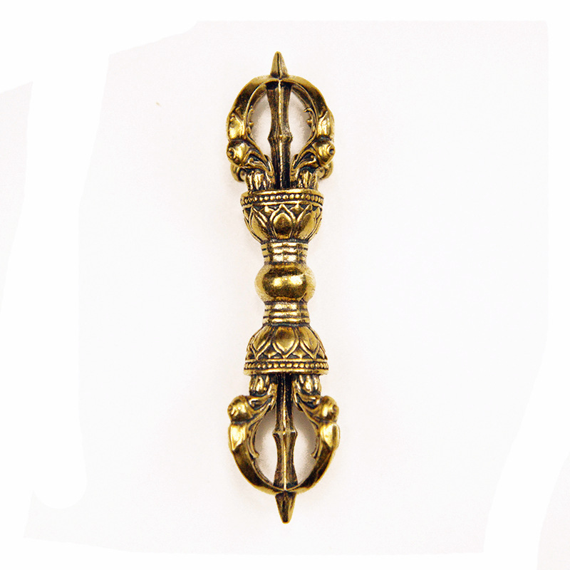 Brass six-character diamond pestle pendant tantric instrument pendant modern casting craft diamond pestle Xizang pendant wholesale