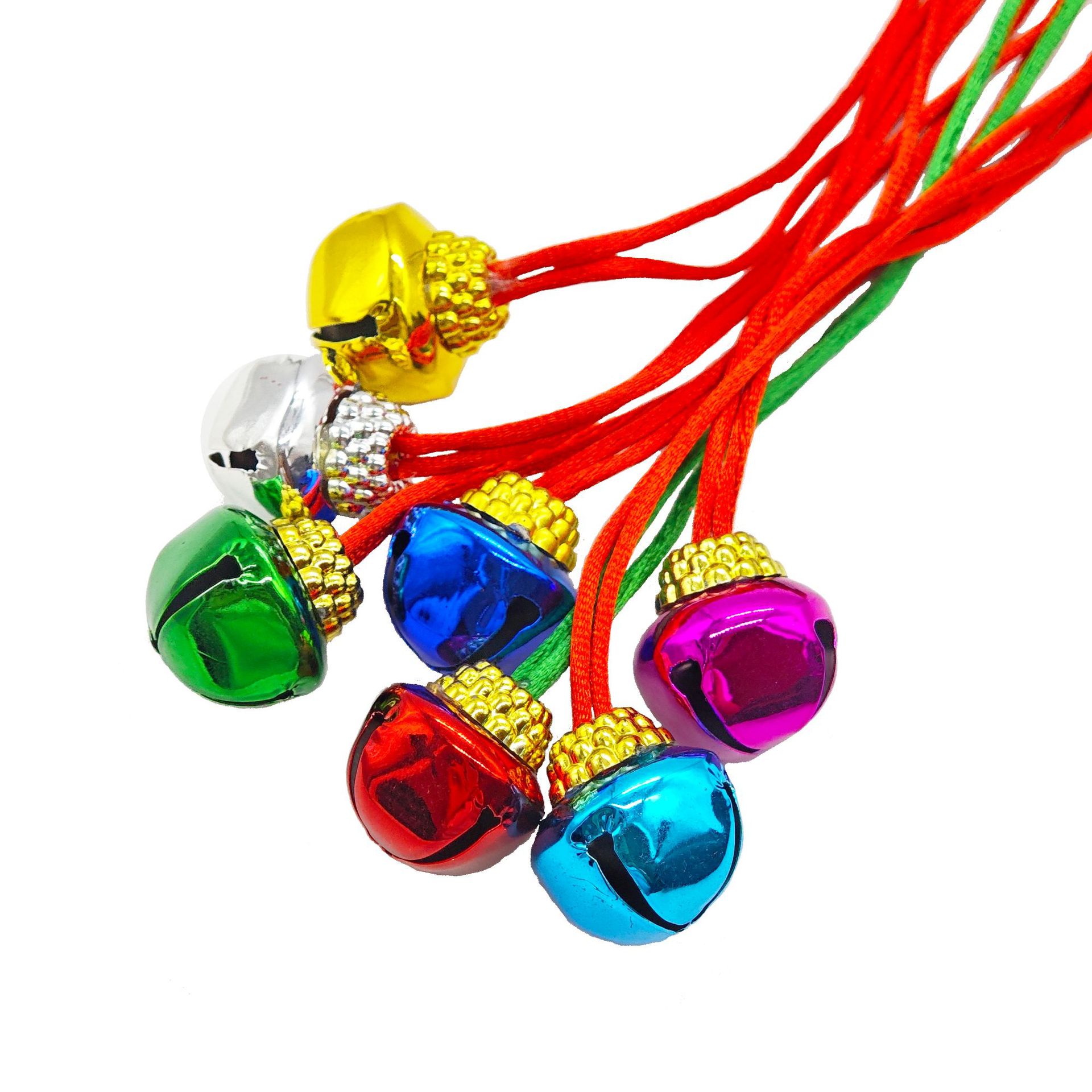 Cross-Border Amazon Foreign Trade Hot Selling Colorful Cross Bell Children's Necklace Christmas Decoration Bell Jewelry Pendant