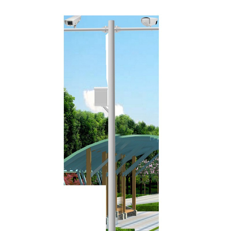 Factory Direct traffic monitoring pole electronic monitoring pole signal pole hot dip galvanized octagonal single arm monitoring pole wholesale