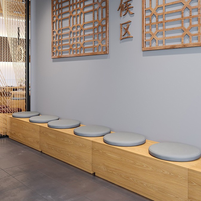 Milk tea shop card holder sofa wall Net red coffee restaurant small round pier table and chair commercial non-backrest long storage card