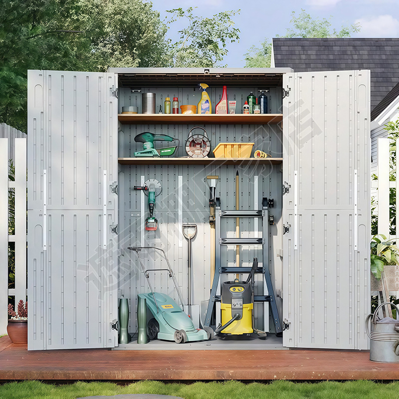 Outdoor Hdpe Storage Cabinet Garden Courtyard Debris Storage Cabinet Cleaning Tool Cabinet Balcony Cleaning Storage Box Wholesale