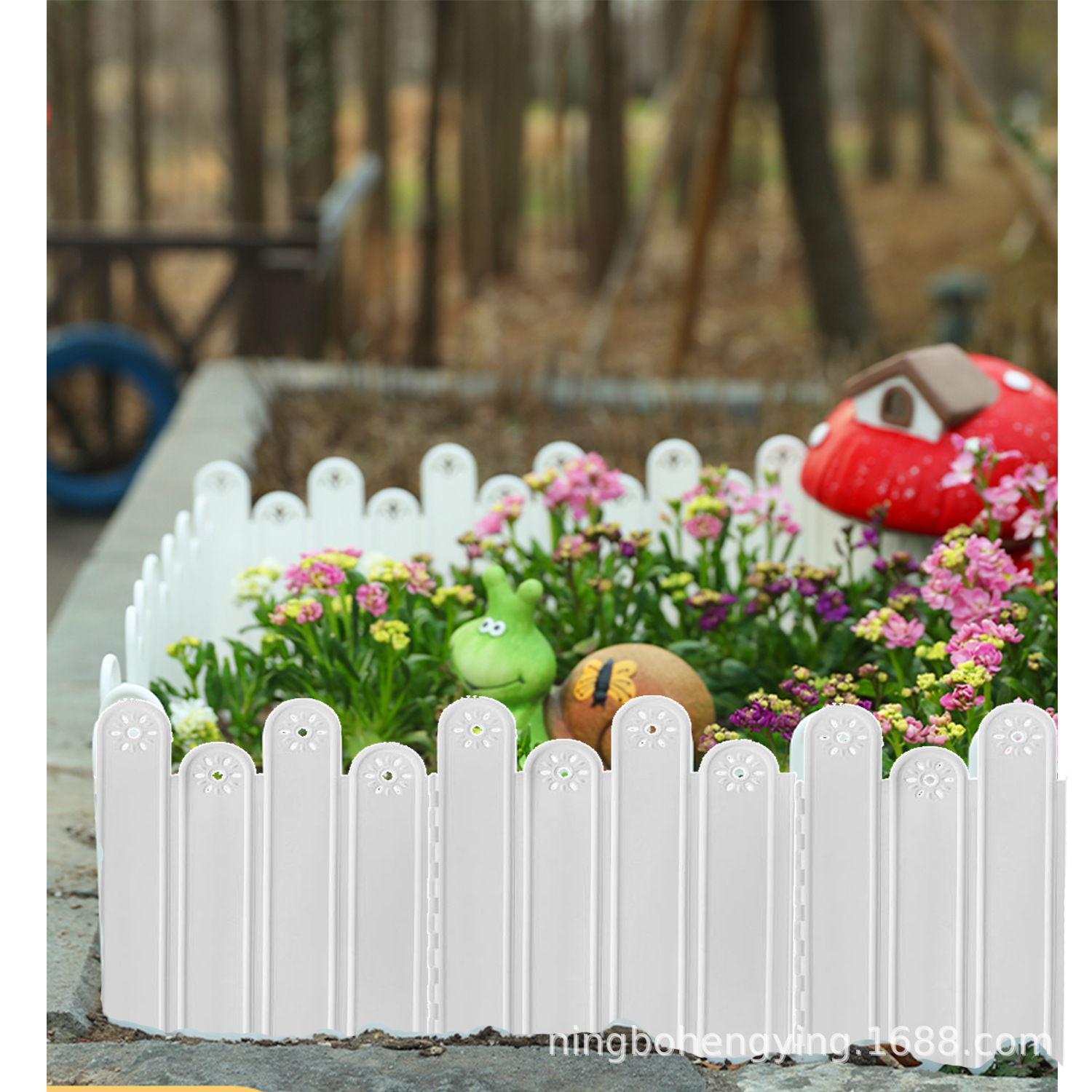 Garden Fence Outdoor Fence Small Fence Vegetable Garden Flower Bed Fence Partition Lawn Flower Bed Edge Retaining Plastic Board