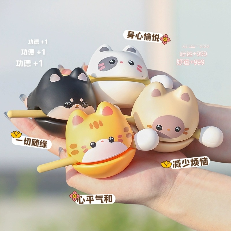 Маленькие деревянные рыбы для снятия стресса, украшения для офиса, маленькие подарки для женщин