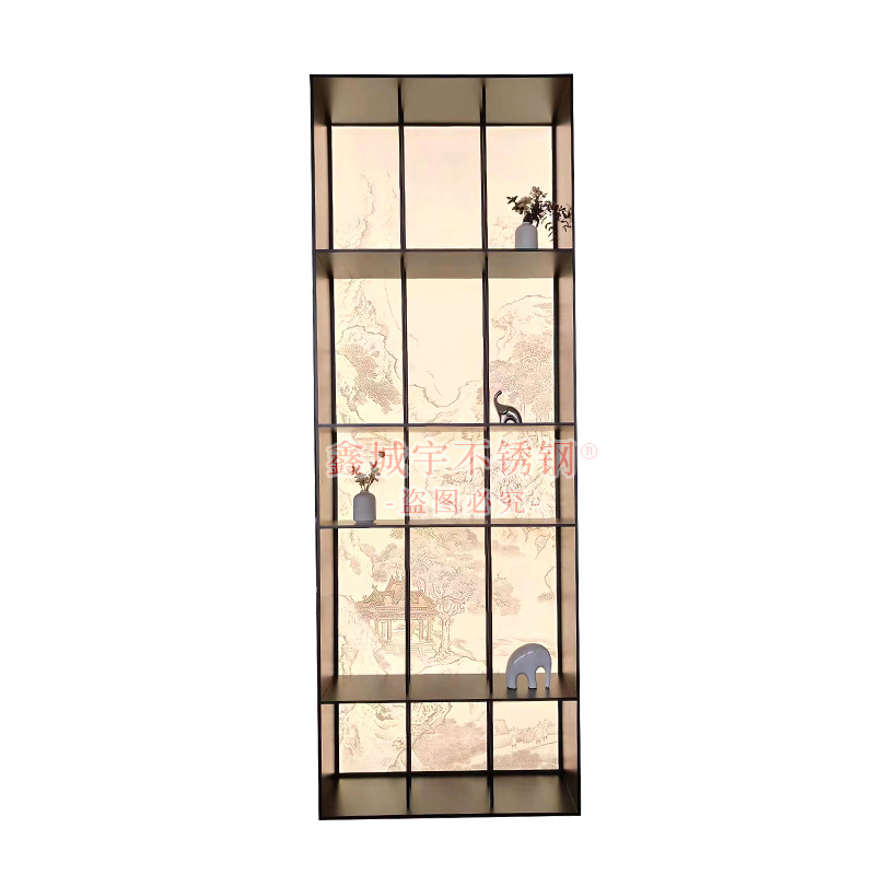 Light Luxury Stainless Steel Wine Rack Hotel Wine Cabinet Wine Display Rack Bar Counter Background Storage Metal Decorative Simple Wine Cabinet