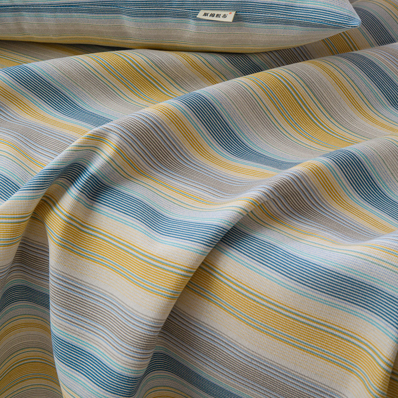 Wholesale Summer Raw Cotton Thickened Old Coarse Cloth Mat Three-Piece Set Traditional Old-Fashioned Mat Machine Washable Bed Sheet Air-Conditioned Mat