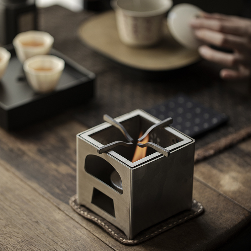 304 Stainless Steel Carbon Stove Alcohol Stove Candle Warm Tea Stove Enclosing Stove Tea Blast Metal Blast Stove Stove Carbon Stove