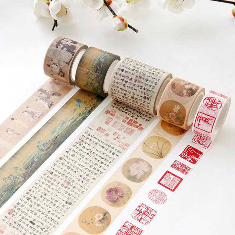 Paper tape creative retro famous painting material printing gift peripheral students diy gilding cultural creative hand account