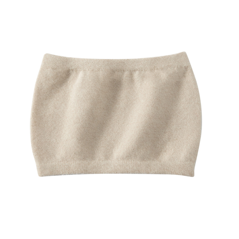Autumn and Winter Cashmere Waist Protector for Women, Pure Color Knitted Stomach Protector, Pure Color Cold Protection and Warmth Gift Giving Cross-Border