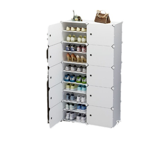 Simple Doorway Shoe Cabinet Dust-proof Combination for Rental House Household Plastic Shoe Rack Small Dormitory Household Multi-layer Storage Cabinet