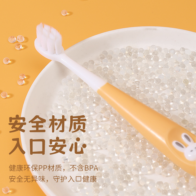 Infant Toothbrush Cartoon Rabbit Hair Transplant Soft Bristle Toothbrush 1-12 Years Old Baby Soft Hair Oral Cleaning Toothbrush Box