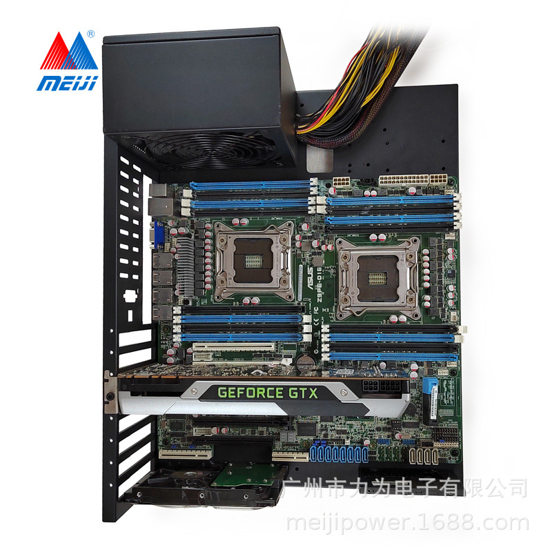 Meiji Open Computer Chassis, Dual Server E-ATX/ATX Motherboard Bracket Test Rack/Enhanced 3