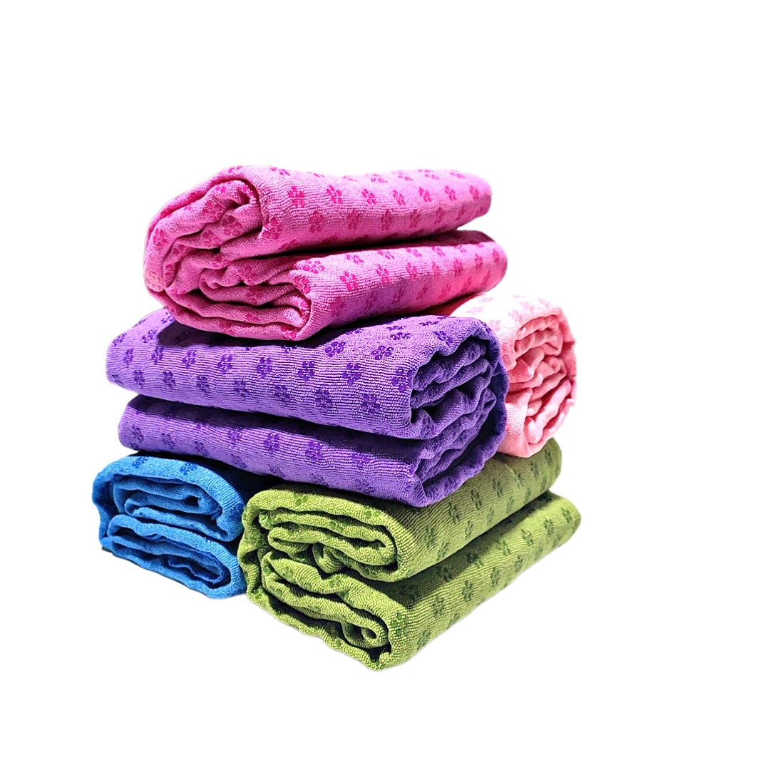 Yoga towel plum dot non-slip blanket ultra-fine fiber yoga towel sweat-absorbent blanket free mesh bag thickened fitness cloth mat