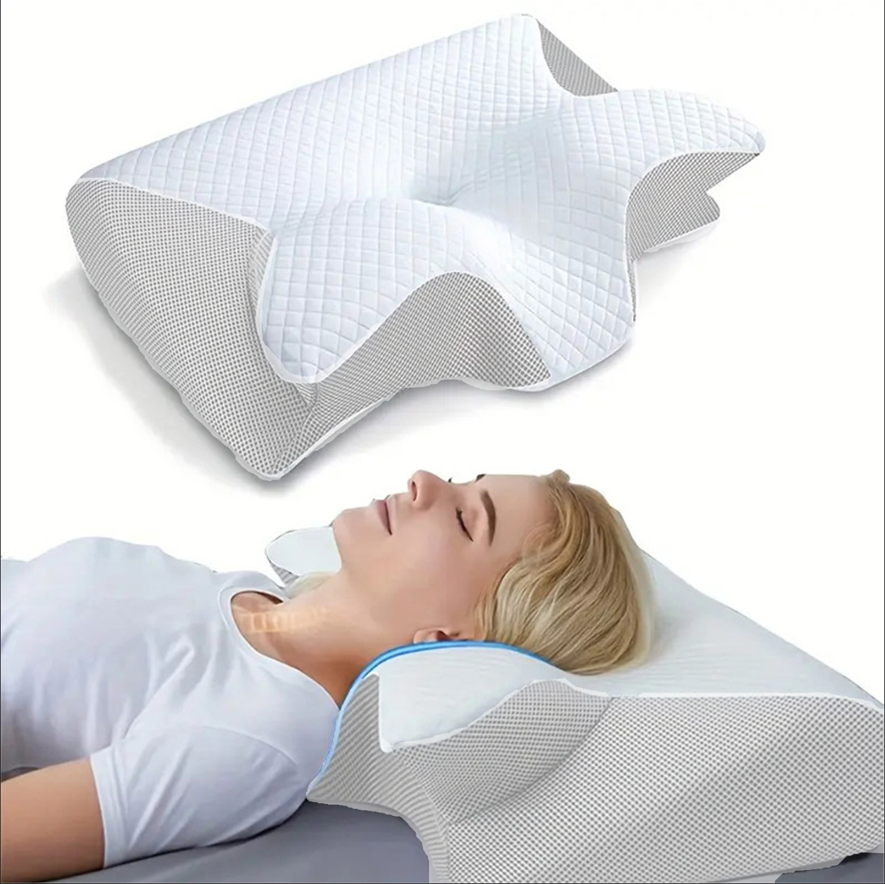 New Amazon Butterfly Pillow Neck Pillow Sleep Memory Pillow Slow Rebound Hotel Zero Pressure Pillow Core Neck