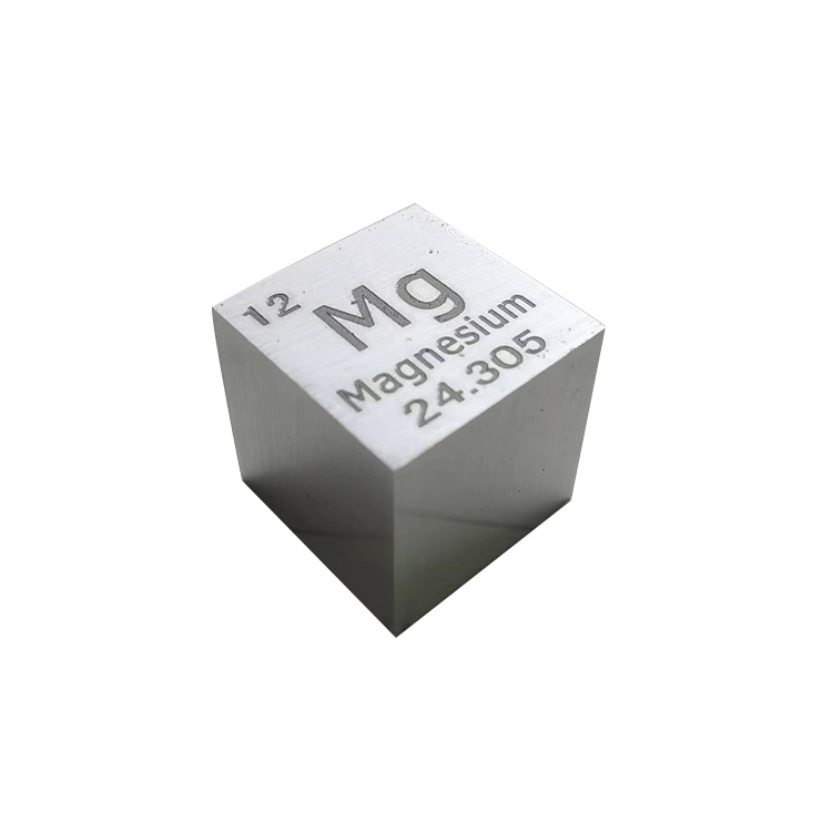 Magnesium Cube, Metallic Magnesium, Polished Magnesium Cube, Periodic Table of Elements, Cubic Ornament, Magnesium Object