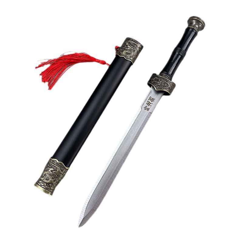 Stainless Steel Han Sword, Qin Sword, Antique Decorative Sword Ornaments, Self-Defense Cold Weapons, Unedged Travel Crafts Wholesale