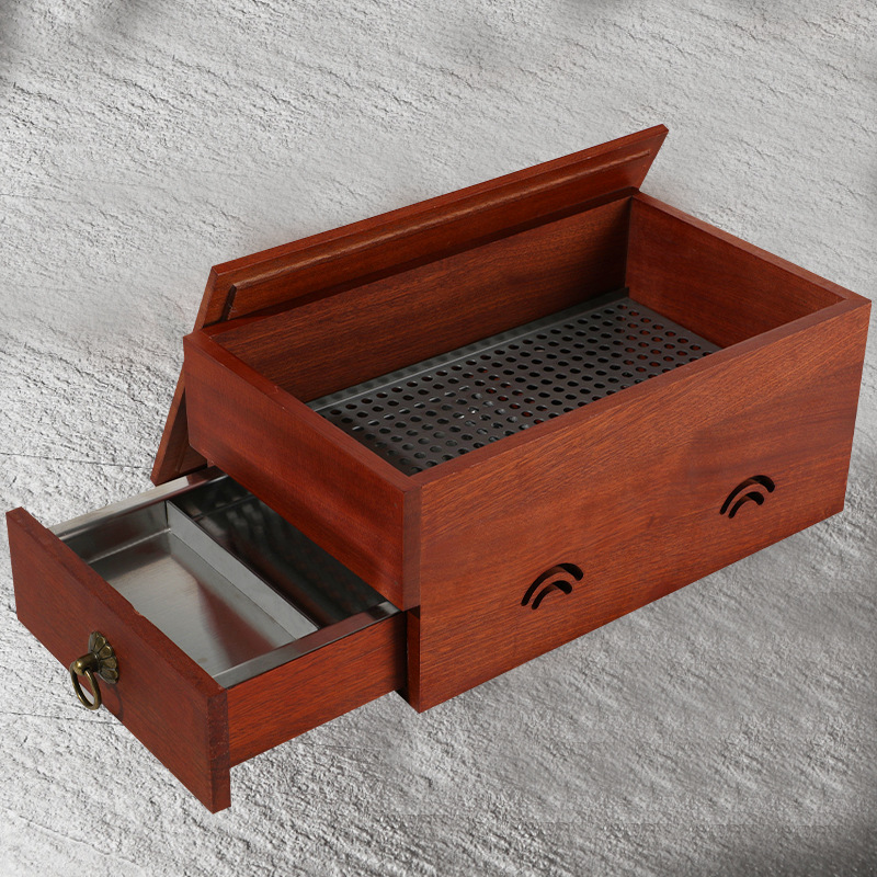 Customized Western Restaurant Charcoal Grilled Steak Plate Steak Hotel Special Creative Tableware Charcoal High-Grade Solid Wood Smoked Box