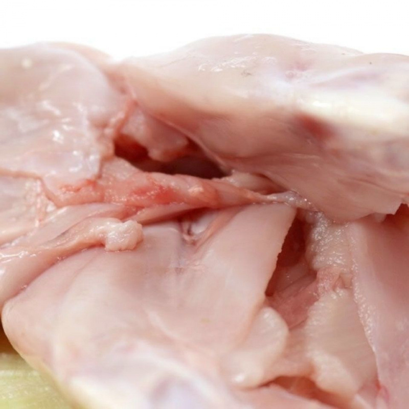 Fresh Whole Rabbit Meat with Free Shipping, Freshly Slaughtered Rabbit Meat, Frozen White Strips, Head and Skin Removed, about 0.5-2.5kg for Commercial Use