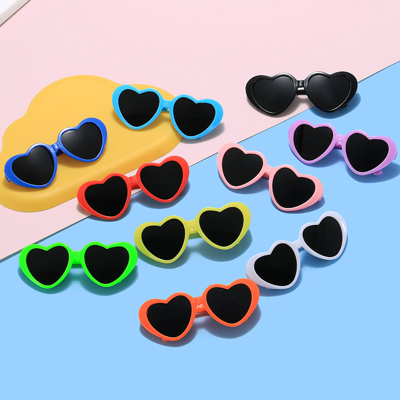 Pet Glasses Rag Doll Dog Cat Windproof Love Goggles Ins South Korea Creative Funny Sunglasses