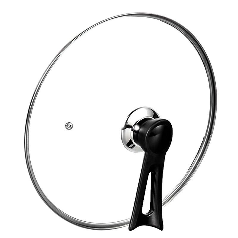 Factory Direct Sales G-Shaped Pot Lid Household Wok Lid Tempered Glass Pot Lid Anti-Fall Pot Lid Does Not Include Handle