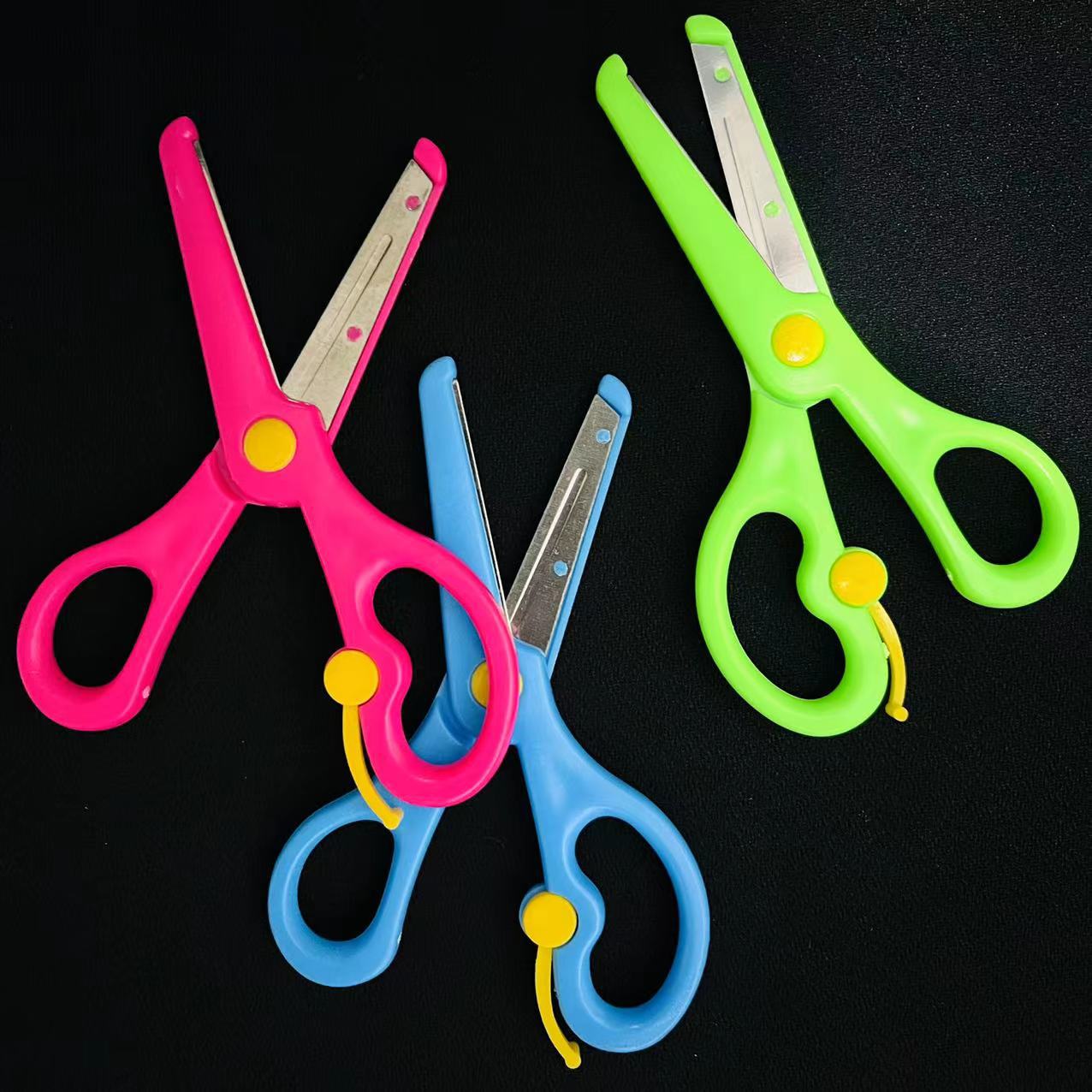 Children's scissors safety scissors kindergarten Primary School students round head hand-cut paper scissors small scissors set Wholesale
