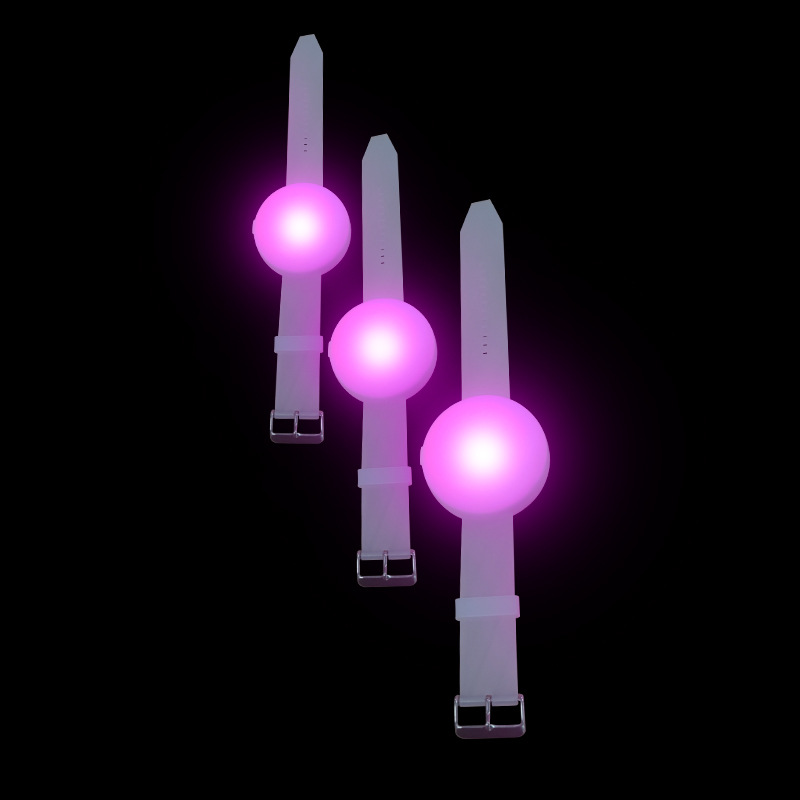 Remote Control 15-Color Luminous Bracelet Adjustable Wristband 2.4g Point Control Music Festival Support Led Watch Strap Bracelet Light