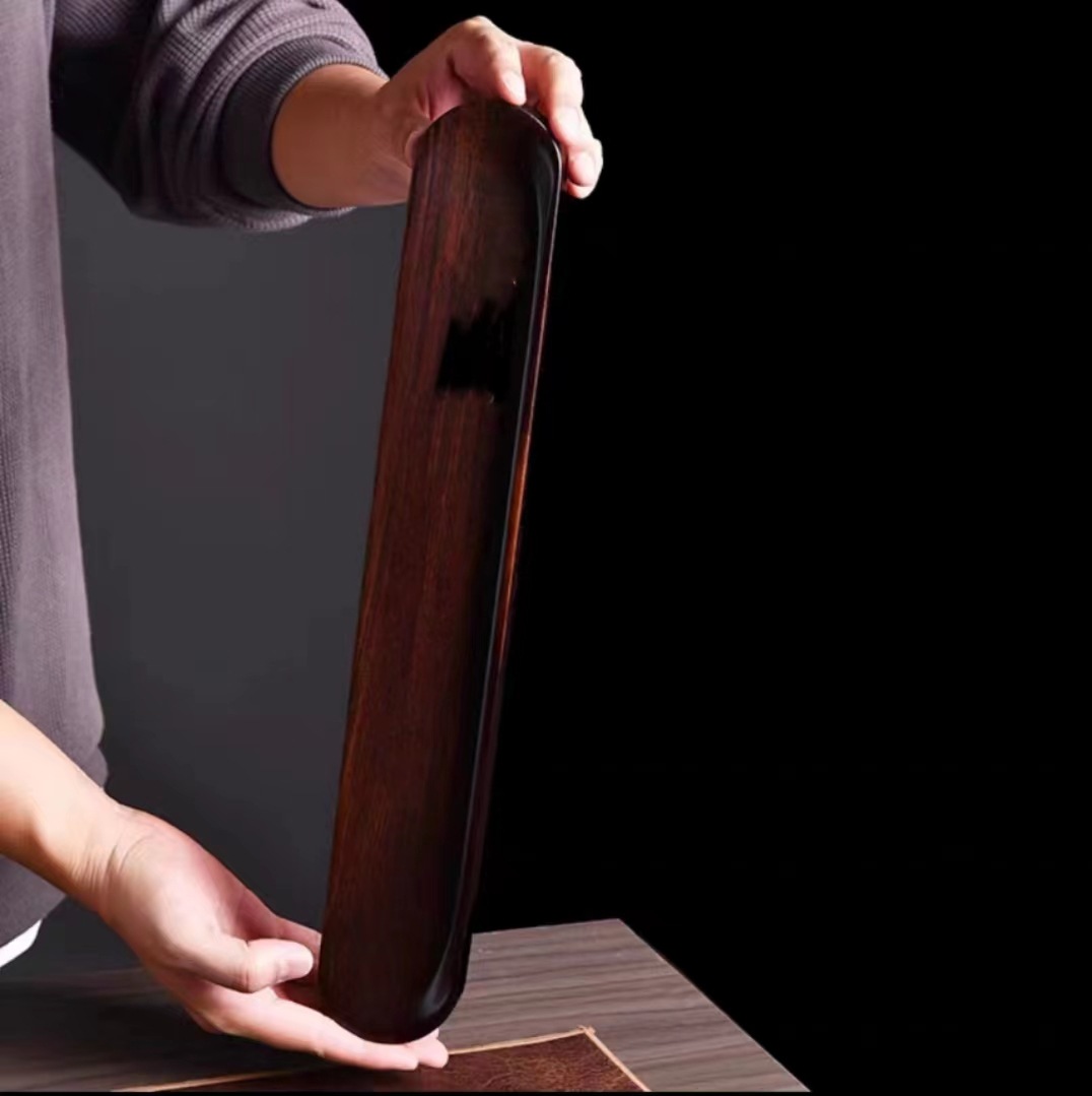 Black Walnut Rounded Corner Cup Holder, Single-Layer Cup Drying Rack, Tea Set Draining Rack, Cup Stand, Tea Ceremony Accessory, Elegant Solid Wood