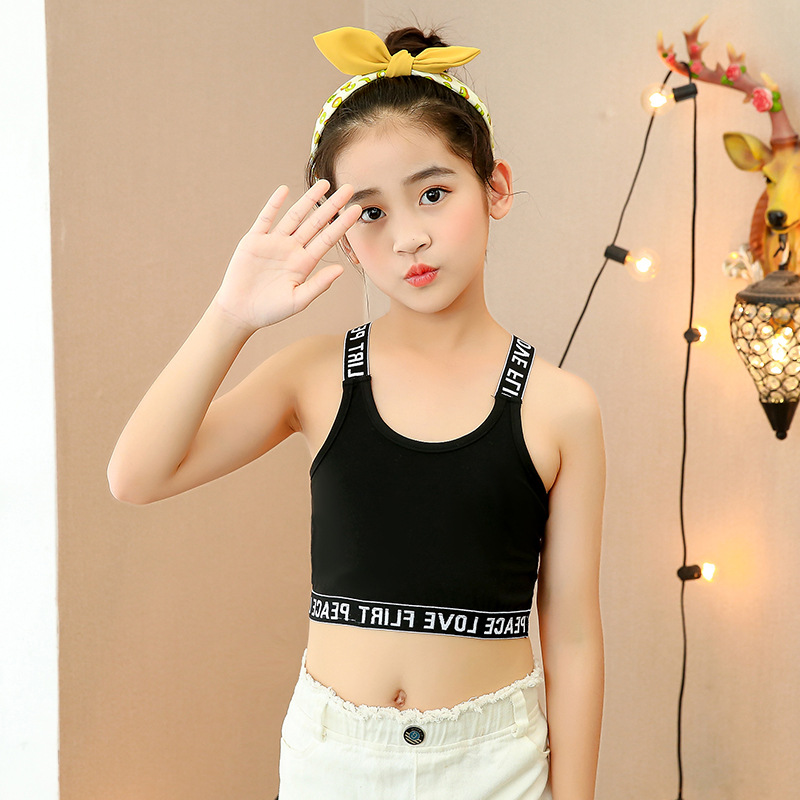 Girls' Camisole Developing Stage Middle and Old Children Girls' Underwear Pure Cotton Tube Top Base Vest for Children Sports Top