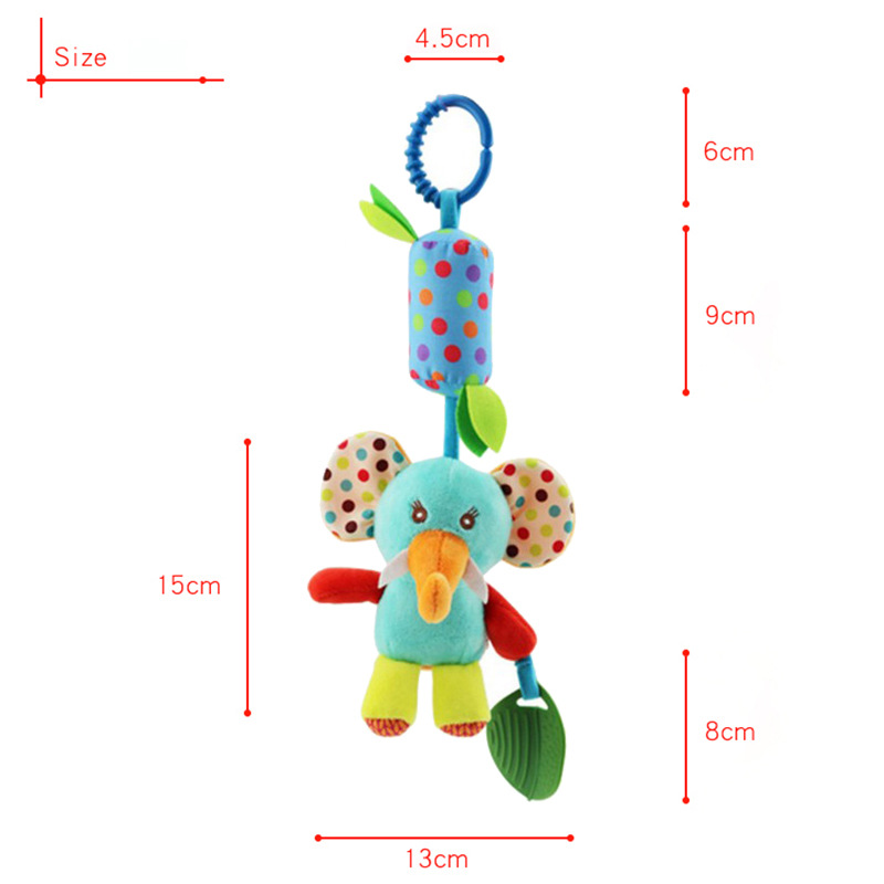 Skk Baby Wind Chime Toy Stroller Pendant Cartoon Animal Wind Chime Bed Hanging Bell Teether Car Hanging Plush Toy