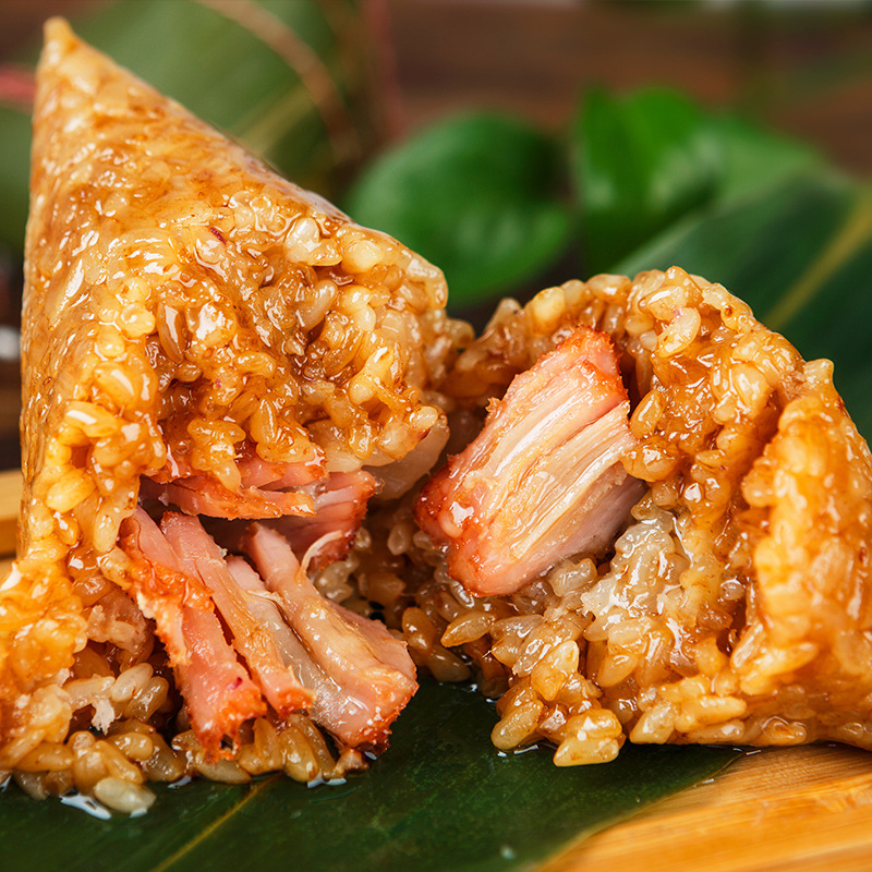 Jiaxing zongzi meat bun egg yolk meat bun bulk combination bean paste Honey Jujube chestnut brown salty sweet vacuum bag 100g