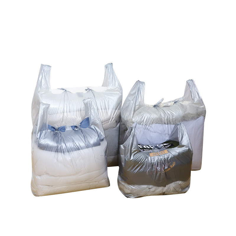 Extra Large Plastic Bag Silver Gray Vest Thickeneded Quilt Storage Bag Commercial Satchel Dustproof Moving Packing Bag