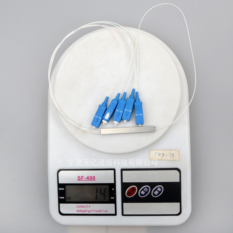 PLC miniature splitter 1 minute 4SC/UPC one to four mini tube type bare fiber optical distributor splitter