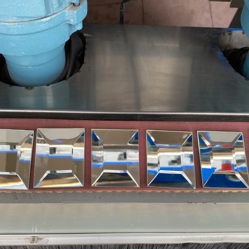 Straight glass beveling machine background wall mosaic lighting small piece glass edging machine glass beveling machine