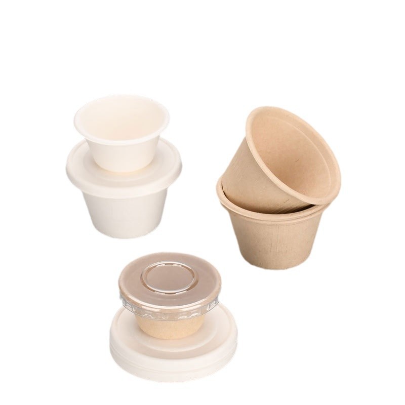Disposable Sauce Box with Mini Sauce Cup Commercial Small Seasoning Box Dip Oil Vinegar Pepper Package Box with Lid