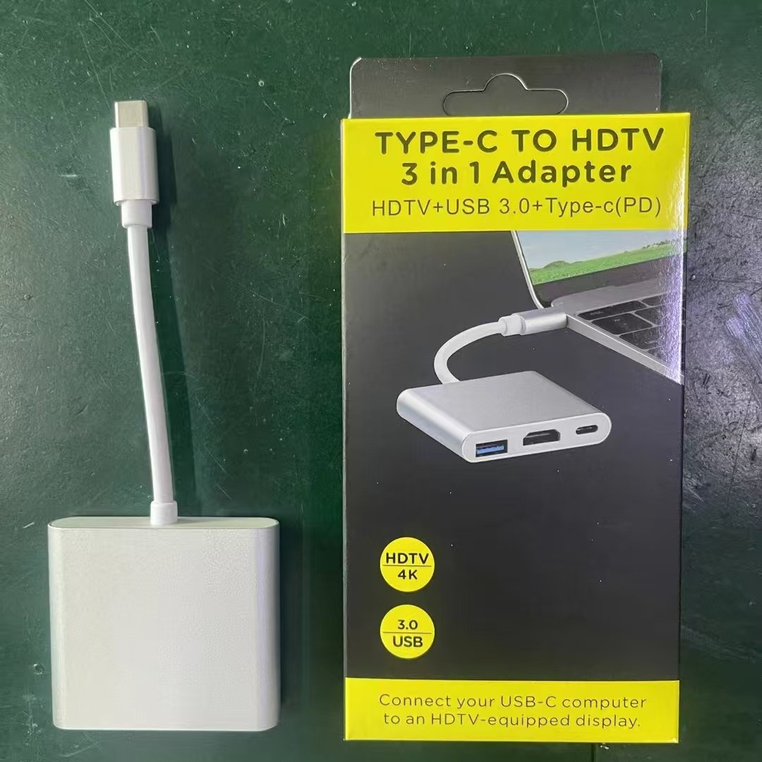 Type-C to 3-in-1 Docking Station 4K High-Definition Docking Hub Supports Switch and Laptop Conversion