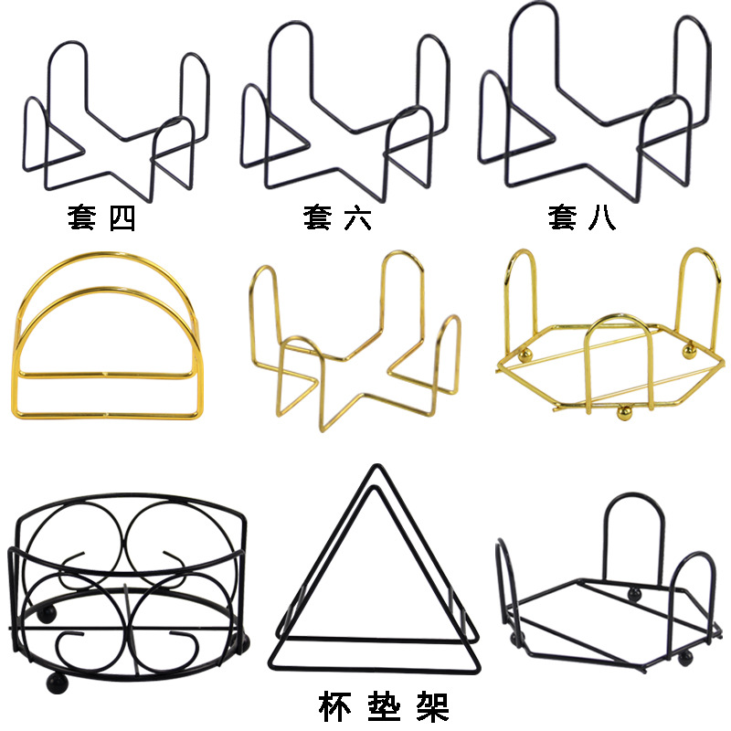 Подставка для подстаканников 6 штук керамика 8 железных подставок