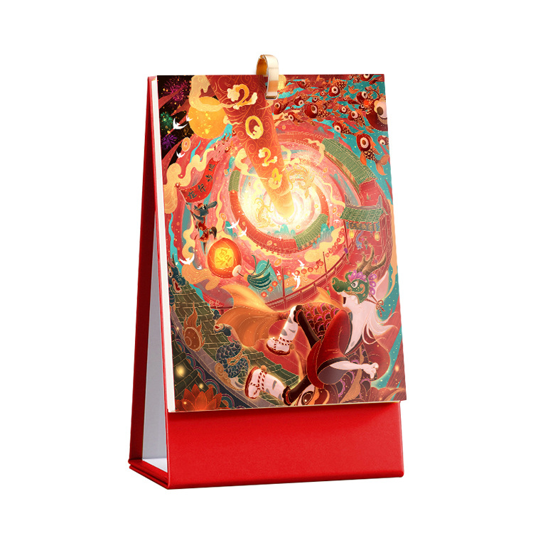 Manufacturer Customized 2026 Year of the Horse Desk Calendar Creative Advertising One-Way Calendar Small Batch Wall Calendar Hot Stamping Special Edition Calendar Customization